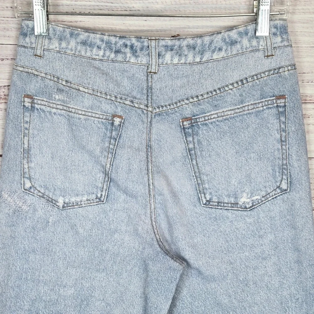Joie Wide Leg Capri Jeans S/P Light Wash High Rise Cut Off Boho Festival Minimal